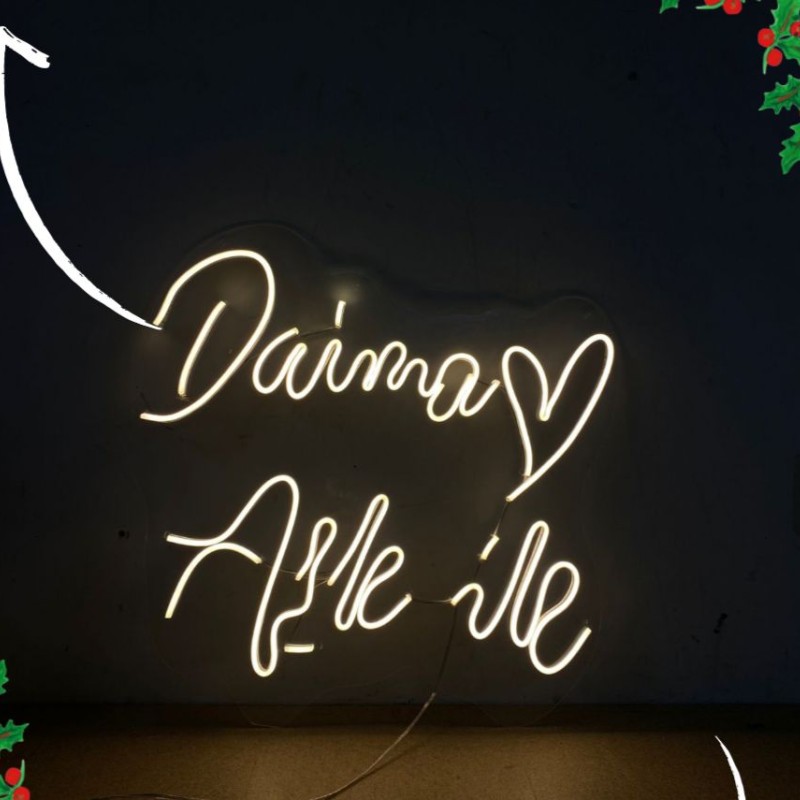 Daima Aşk İle Neon Led 50X50 Cm