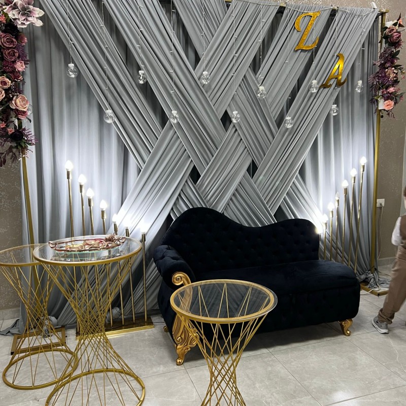 Gri  Farbella  Çapraz Perde - 300x400 CM