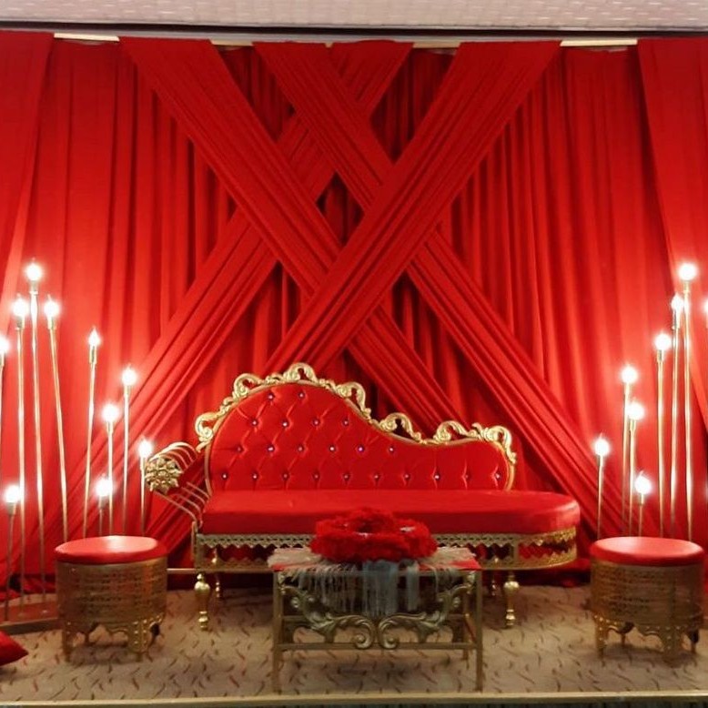 Kırmızı  Farbella  Çapraz Perde - 300x400 CM