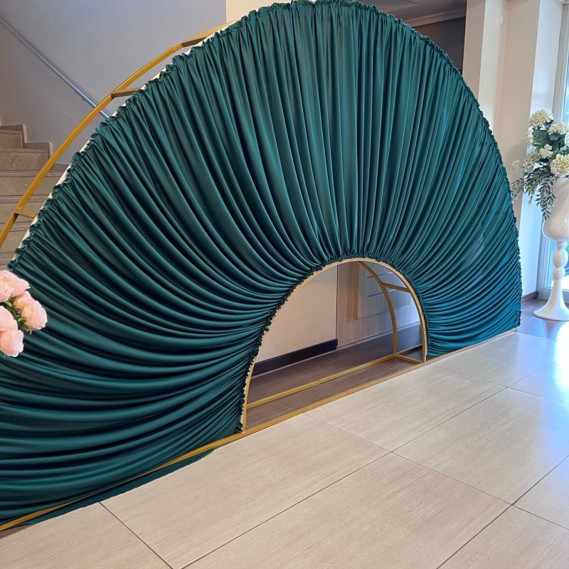 Yeşil Yelpaze Tag-Perde - 230x420 CM
