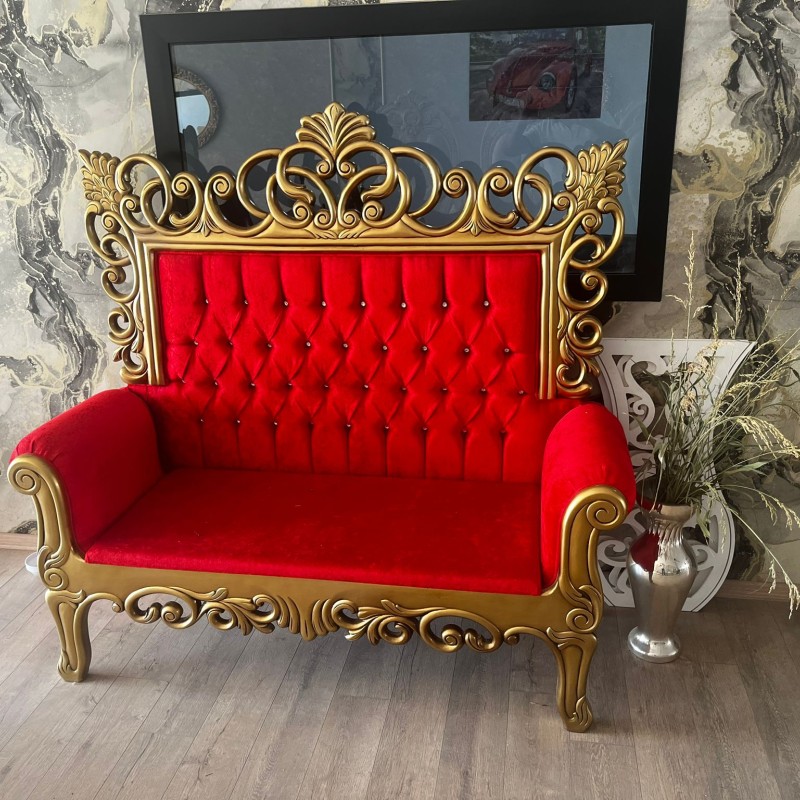 Kırmızı Gold Zerafet Taht