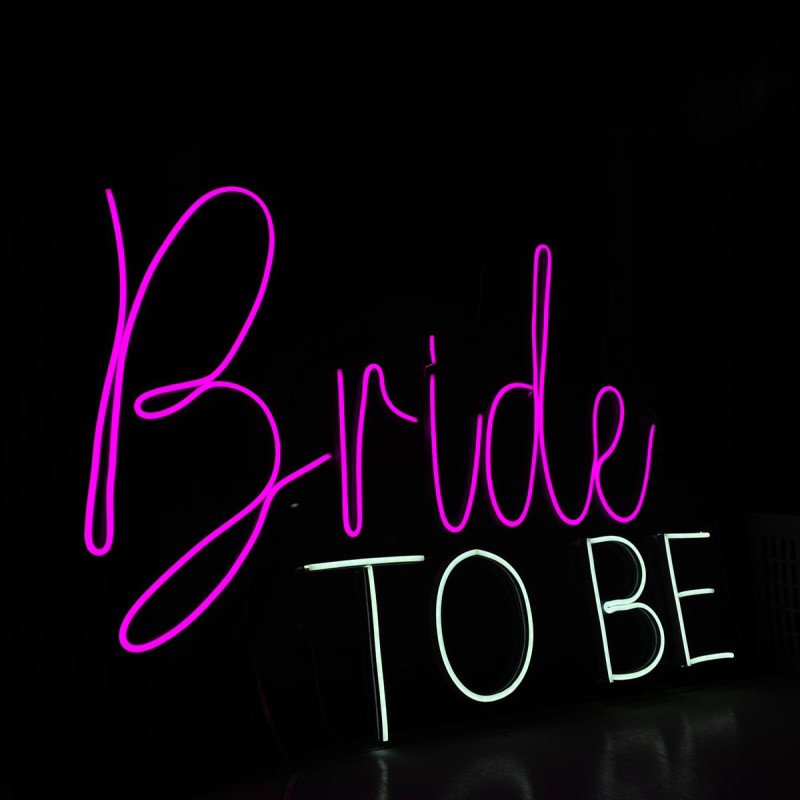 Bride To Be Neon Tabela Pembe Beyaz Model 2