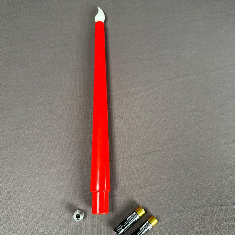 Pilli Kırmızı Led Şamdan Mumu 28 Cm Pilli Kırmızı Led Şamdan Mumu 28 Cm
