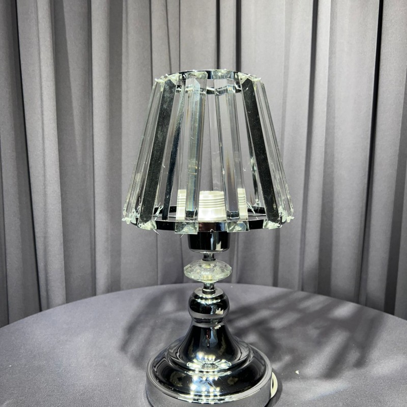 Gümüş Abajur - 34 CM