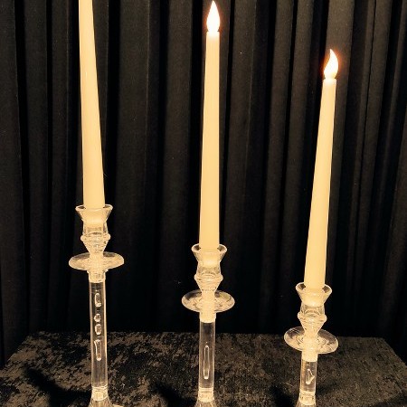 3'lü Plexi Gül Mumluk 3'lü Plexi Gül Mumluk