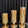 3'lü Silindir Gold Mumluk