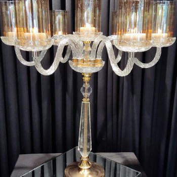 KRİSTAL CAM ŞAMDAN 6 KOL S KRİSTAL CAM ŞAMDAN 6 KOL S