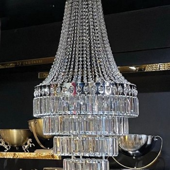 Kristal Dik Taşlı Avize Kristal Dik Taşlı Avize