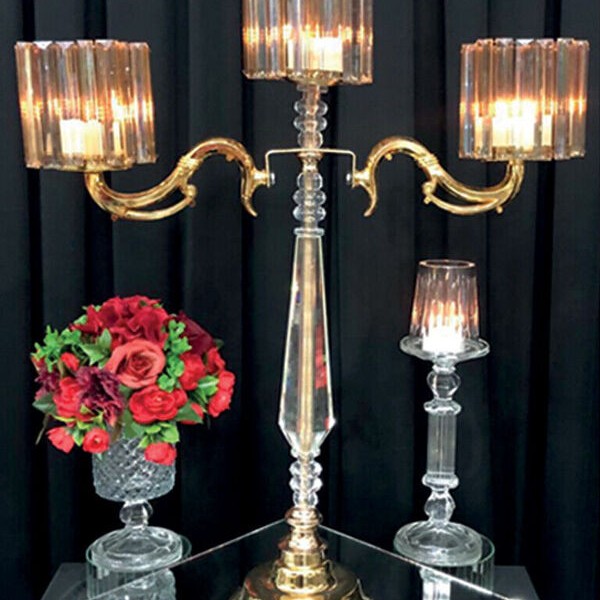 KRİSTAL ŞAMDAN C LUX ÜÇ KOL KRİSTAL ŞAMDAN C LUX ÜÇ KOL